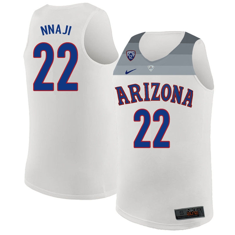 Men #22 Zeke Nnaji Arizona Wildcats College Basketball Jerseys Sale-White